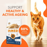 IAMS senior dry cat food tuna - British product