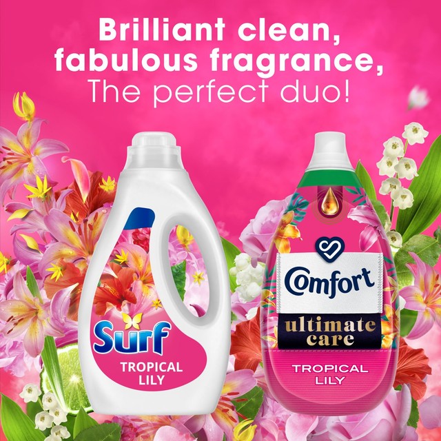 Surf Tropical Lily liquid laundry detergent 60 washes (British brand)