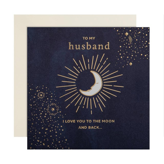 M&S Husband Birthday Card 15x15cm, imported from the UK