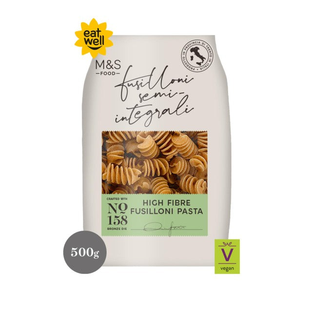 M&S Fusilloni spiral pasta 500g, imported from the UK