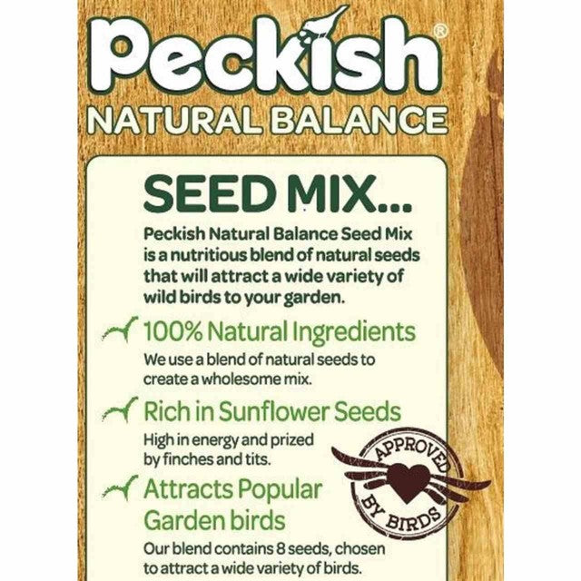 Peckish Natural Balance wild bird seed mix 12.75kg, imported from the UK