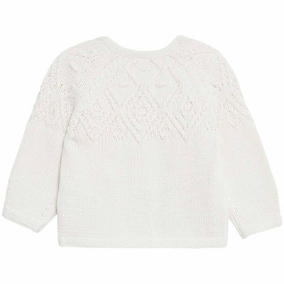 Cardigan à motifs en pur coton M&S Crème pour filles 12-18 mois
