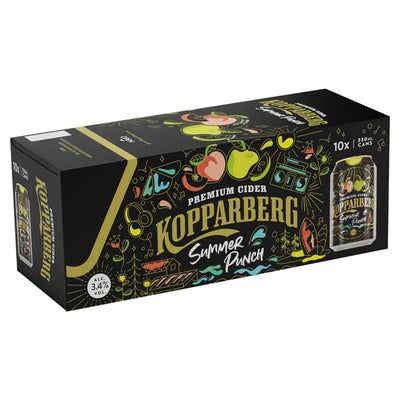 M&S Kopparberg Summer Punch Peach Fruity Cider 10 x 330ml- Buy online at McGrocer