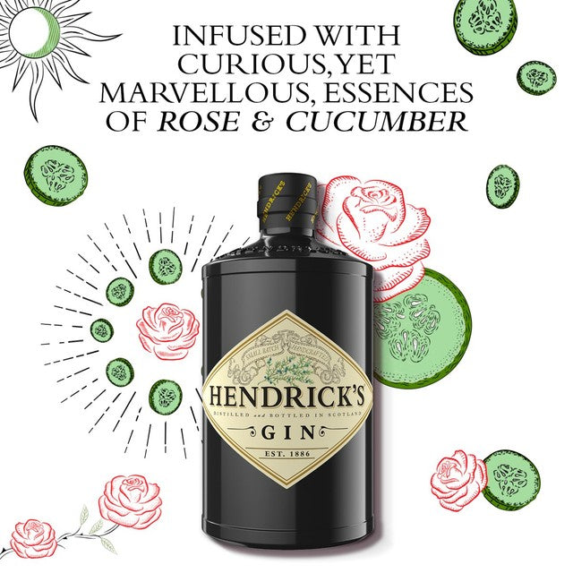 Hendrick's rose and cucumber infused gin 70cl, UK version