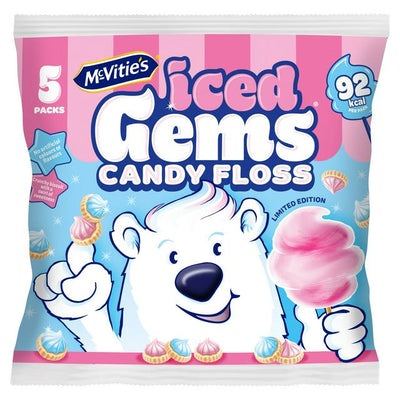 Sainsburys McVities Iced Gems Candy Floss Flavour 5x23g- Buy online at McGrocer