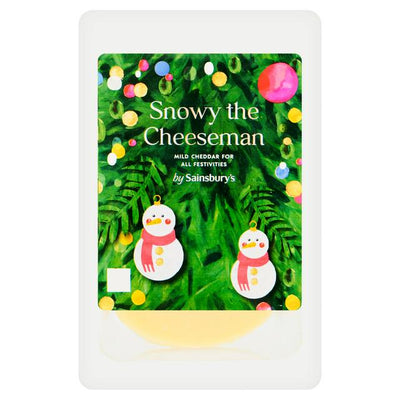 Sainsburys Mild Cheddar Snowman-Shaped Cheese Portion 140g- Buy online at McGrocer
