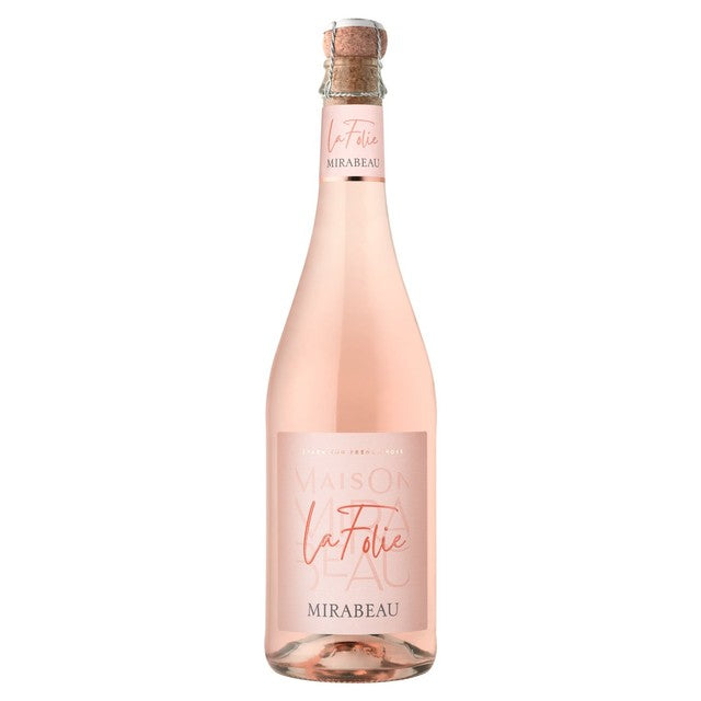 Mirabeau La Folie sparkling rosé wine Brut 75cl, imported from the UK
