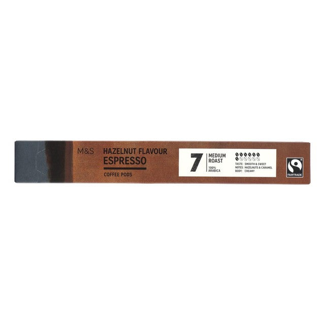 M&S hazelnut flavour coffee pods 10 pack, imported from the UK