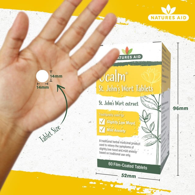 Natures Aid St John's Wort Tablets 60 Pack, imported from the UK