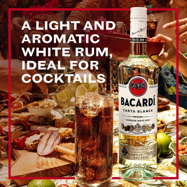 Bacardi Carta Blanca Superior white rum 35cl - British product