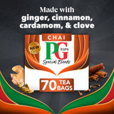 PG Tips Chai tea bags 70 pack, imported from the UK