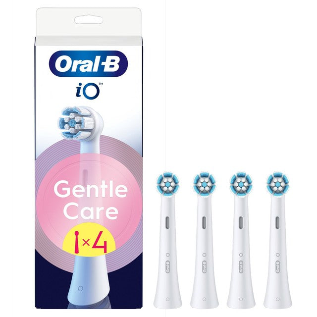 Oral-B Gentle Care White toothbrush heads 4 pack, imported from the UK