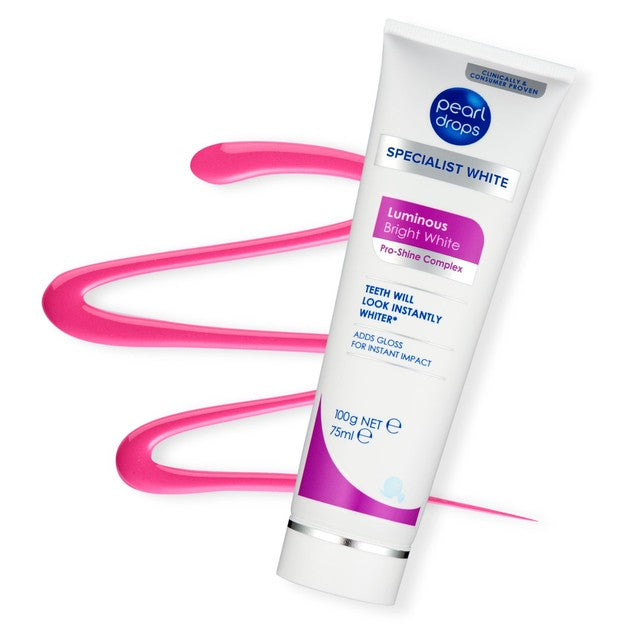 Pearl Drops Luminous Bright toothpaste 75ml, imported from the UK