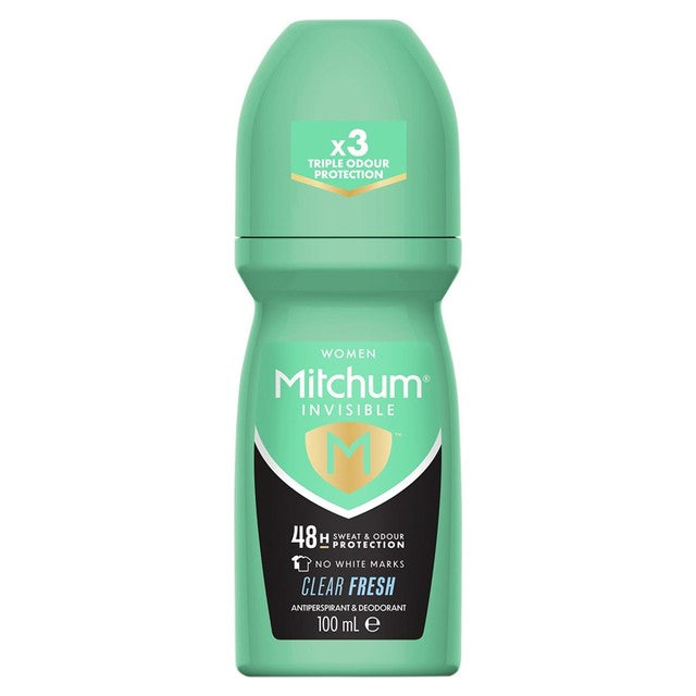 Mitchum Women Invisible Clear Fresh Roll On Deodorant 100ml, imported from the UK
