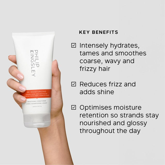 Philip Kingsley Re-Moisturizing Smoothing Conditioner 200ml, imported from the UK