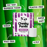 The Cheeky Panda luxury quilted bamboo toilet tissue 9-pack (British brand)