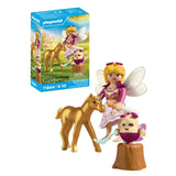 Playmobil Magical Unicorns Golden Unicorn Foal with Fairy playset, imported from the UK