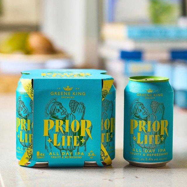 Greene King Prior Life All Day IPA 4 x 330ml, UK version