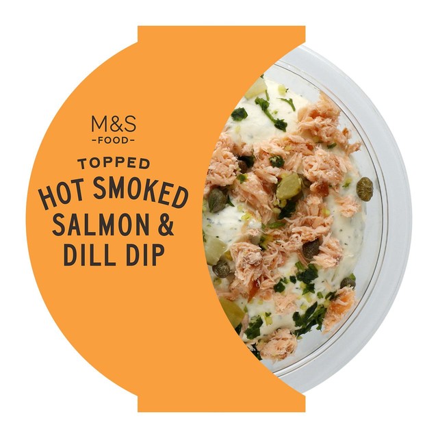 M&S Hot Smoked Salmon & Dill Dip 170g, imported from the UK