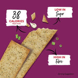 Ryvita flatbread snacks sour cream and chive 125g, imported from the UK