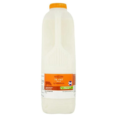 Sainsburys 1% Fett Milch Schottland 113L 2 Pints