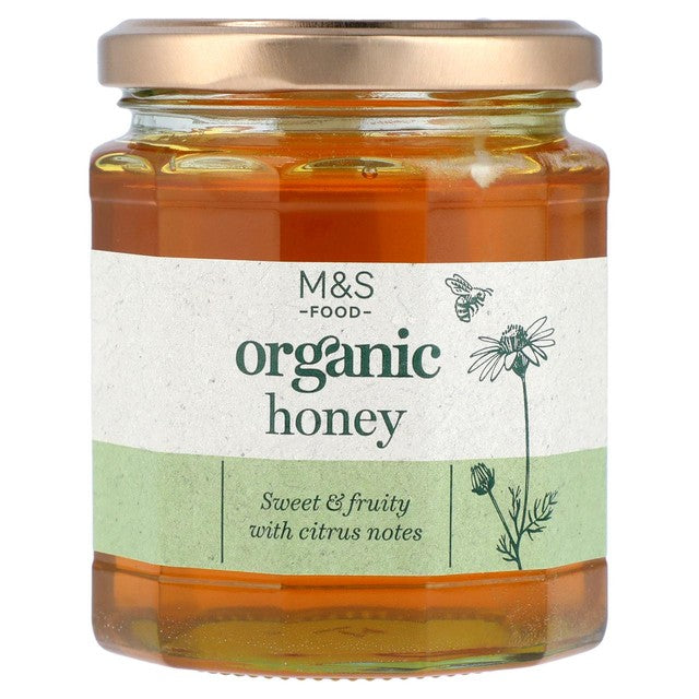 M&S Organic honey jar 340g, imported from the UK
