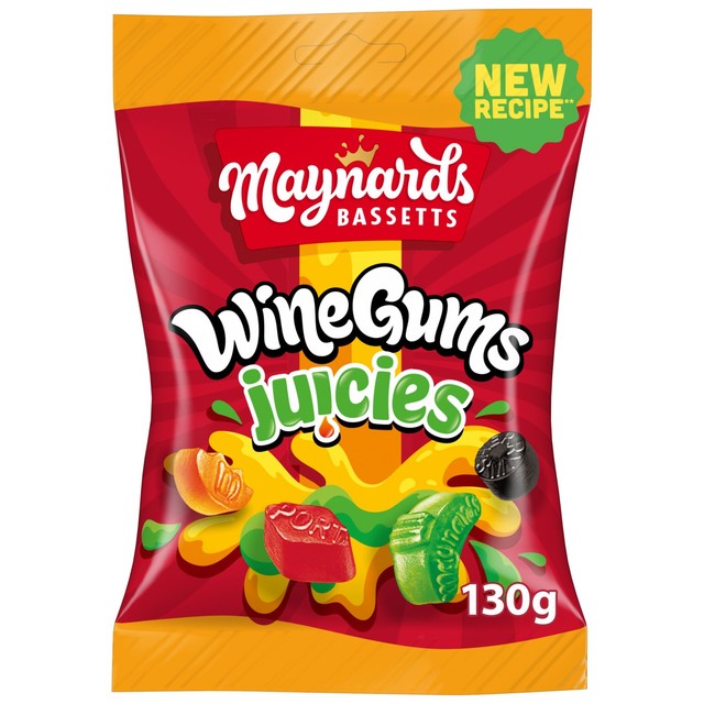 Maynards Bassetts Wine Gums Juicies 130g, imported from the UK
