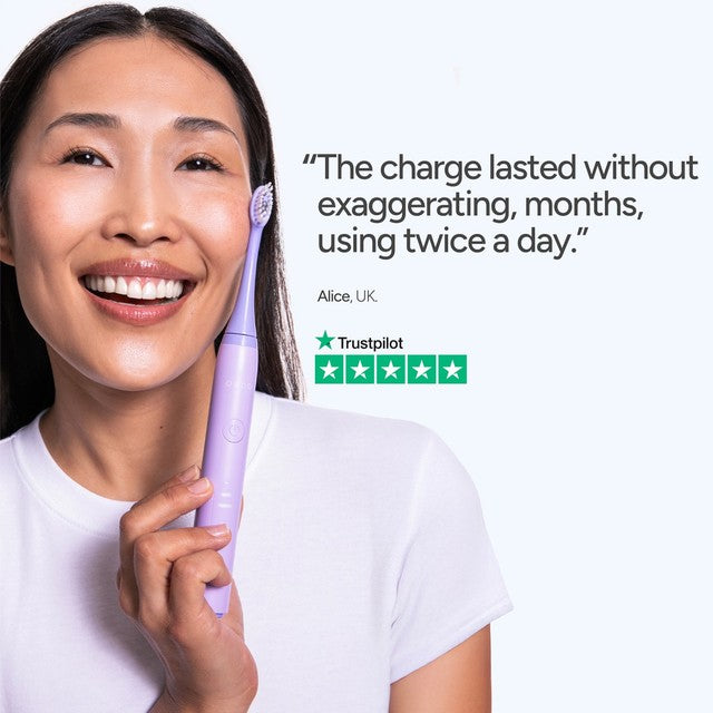 Ordo Sonic Lite lavender electric toothbrush, imported from the UK