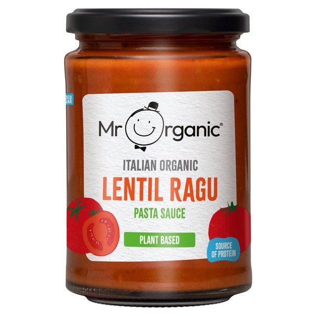 Mr Organic lentil ragu pasta sauce 350g, imported from the UK