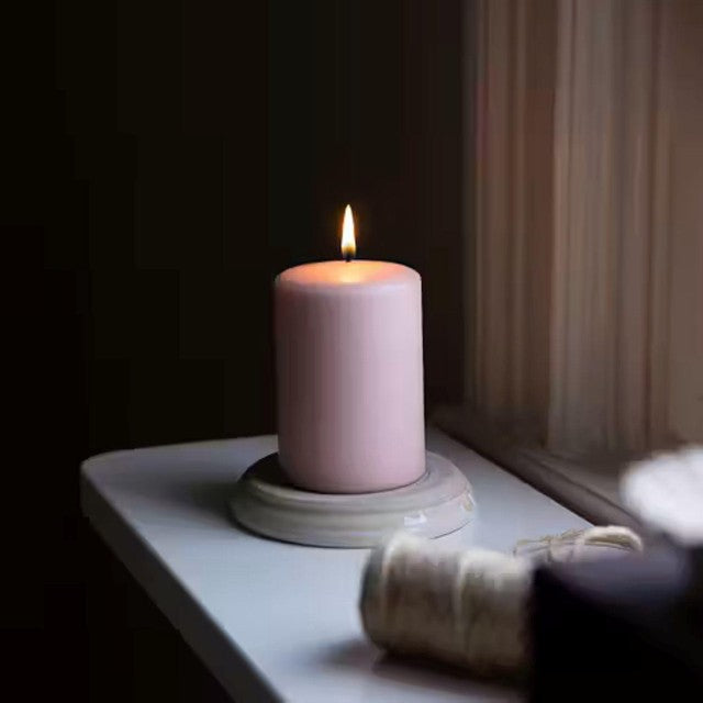 Liljeholmens pillar candle dusty pink 68x100mm, imported from the UK
