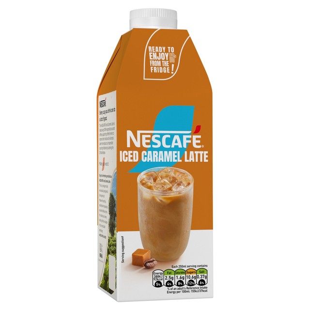 Nescafe Iced Coffee Caramel Latte 750ml, imported from the UK