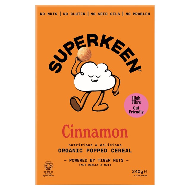 Superkeen cinnamon tiger nut cereal 240g (British brand)