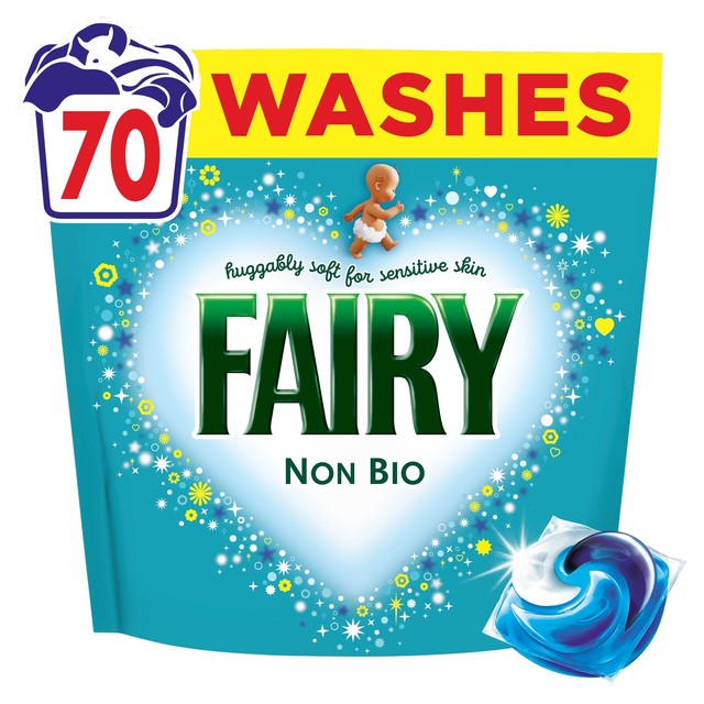 Fairy Non Bio Pods laundry detergent capsules 70 washes - British product