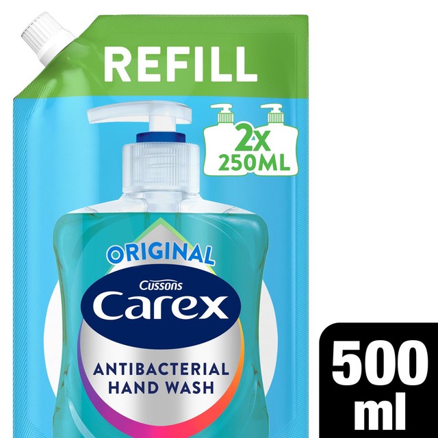 Carex Original Antibacterial Hand Wash Refill 500ml - British product