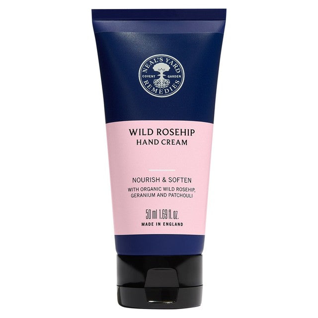 Neal's Yard Remedies Wild Rose Hand Cream 50ml, imported from the UK