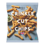 M&S crinkle cut frozen chips 1kg, imported from the UK