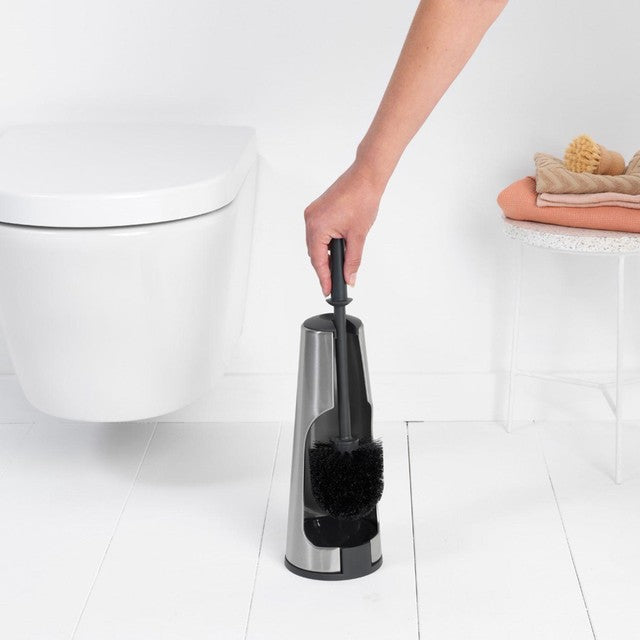 Brabantia Matt Steel toilet brush and holder - British product