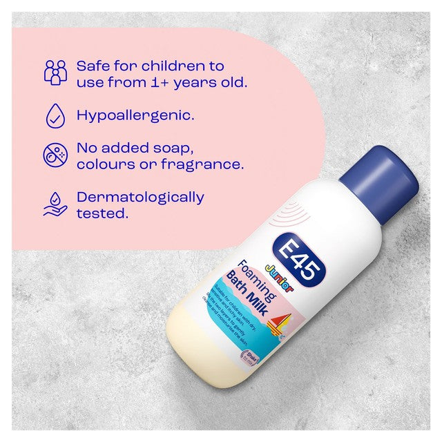 E45 Junior Foaming Bubble Bath Milk 500ml - British product