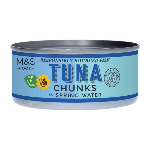 M&S Tuna Chunks in Spring Water 160g, imported from the UK