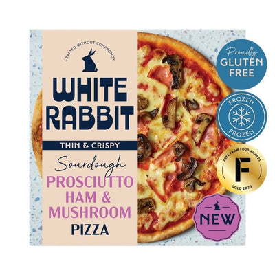 Pizza Sourdough Proscuitto Jambon & Champignons Sans Gluten White Rabbit 401g