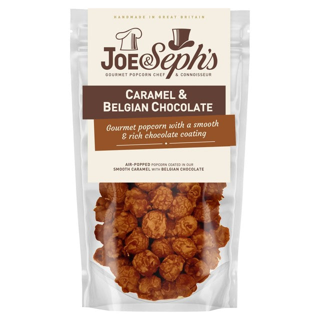 Joe & Seph's caramel and Belgian chocolate popcorn 70g, UK version