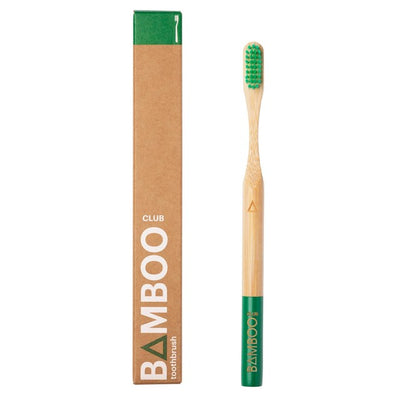 M&S Bamboo Club Green Adult Manual Toothbrush- Buy online at McGrocer