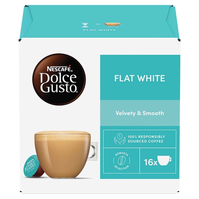 Dolce Gusto Flat White coffee pods 16 capsules, imported from the UK