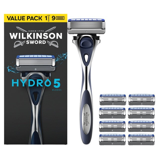 Wilkinson Sword Hydro 5 razor set with refills - British product