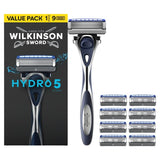 Wilkinson Sword Hydro 5 razor set with refills - British product