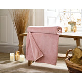 Deyongs Snuggle Touch pink microfibre throw 140 x 180cm - British product
