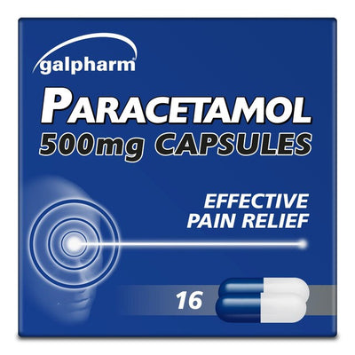 Galpharm Paracetamol 500mg Schmerzlindernde Kapseln 16er Packung