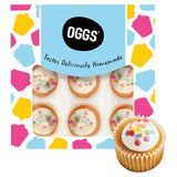 Oggs vanilla mini cupcakes 9 pack, imported from the UK