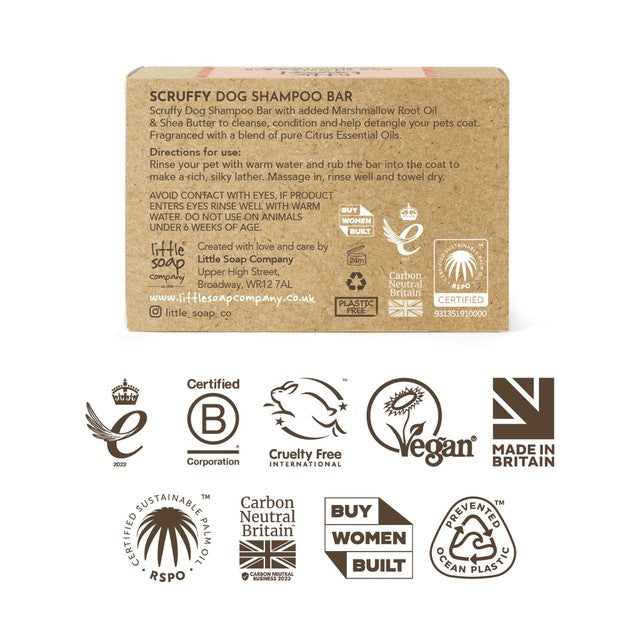 Little Beast Organic Scruffy Dog Shampoo Bar 100g, UK version