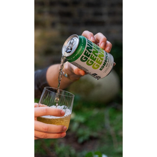 Genie Dry Apple Kombucha 330ml, UK version